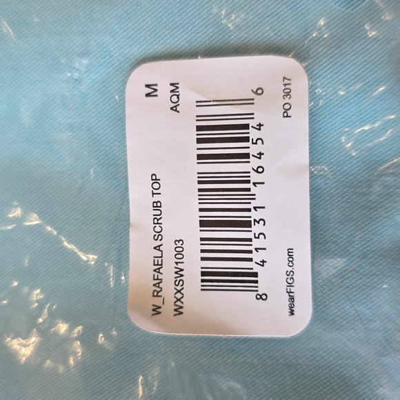 Rare Figs Women's Aquamarinr Seaglass Scrub Top TOP ONLY - Picture 3 of 4